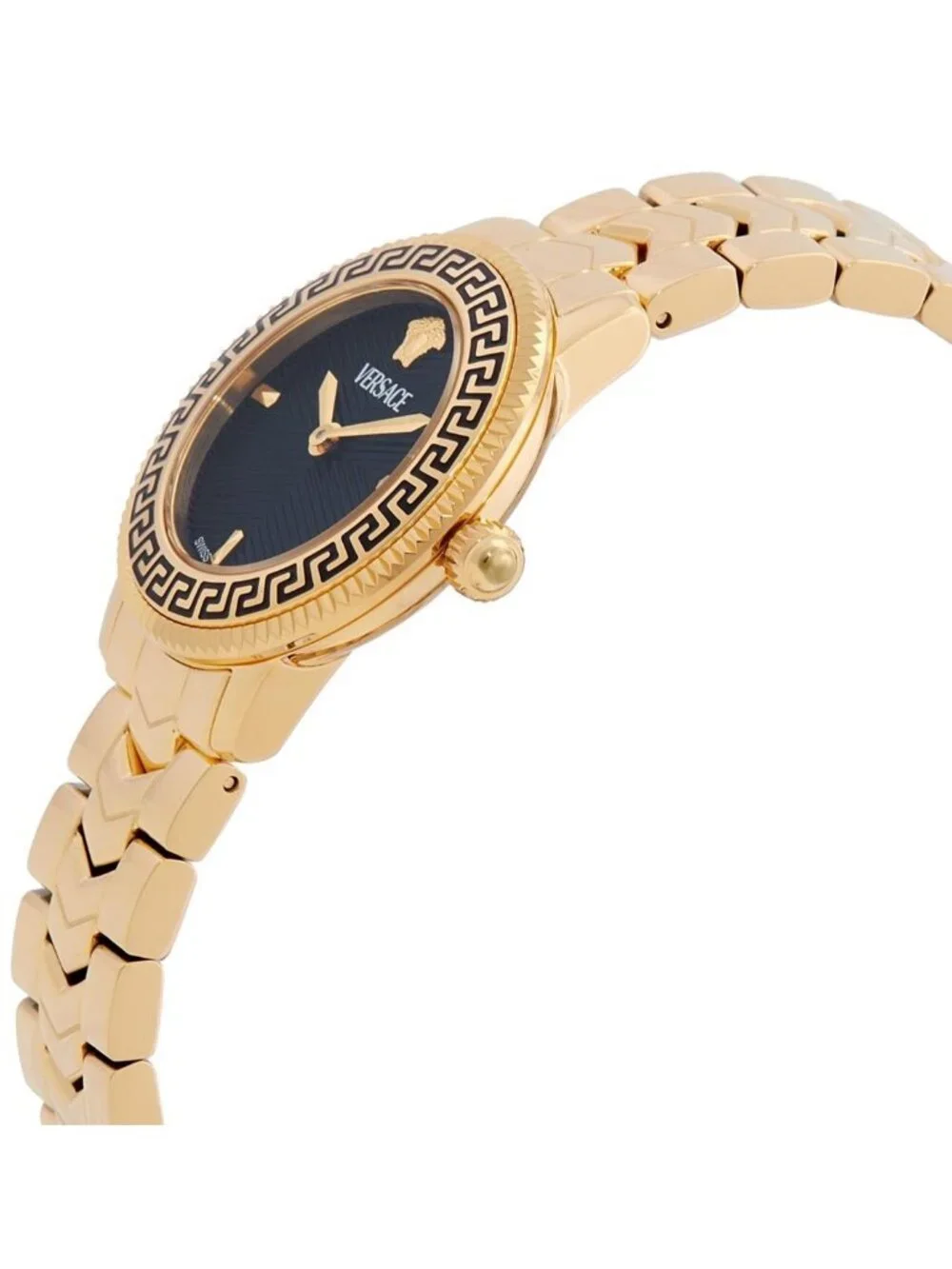 NWT Versace V-Icon Quartz Black Dial Ladies Watch